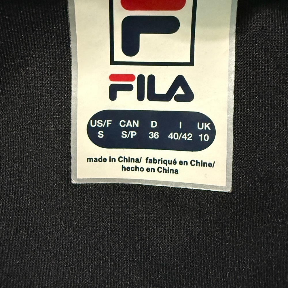 Fila Women's Essentials Tiered Ruffle Tennis Skort in a black and grey print - Picture 3 of 4